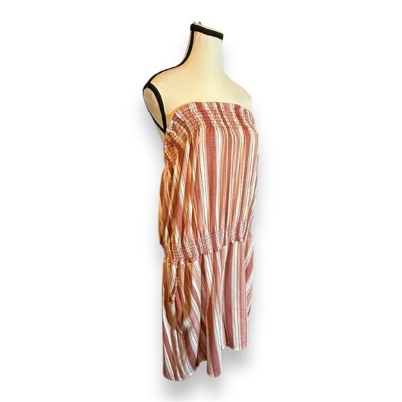 Women’s 2X Dusty Pink Orange Sleeveless Halter Romper With Pockets 2XL XXL 18 20 - Picture 7 of 8